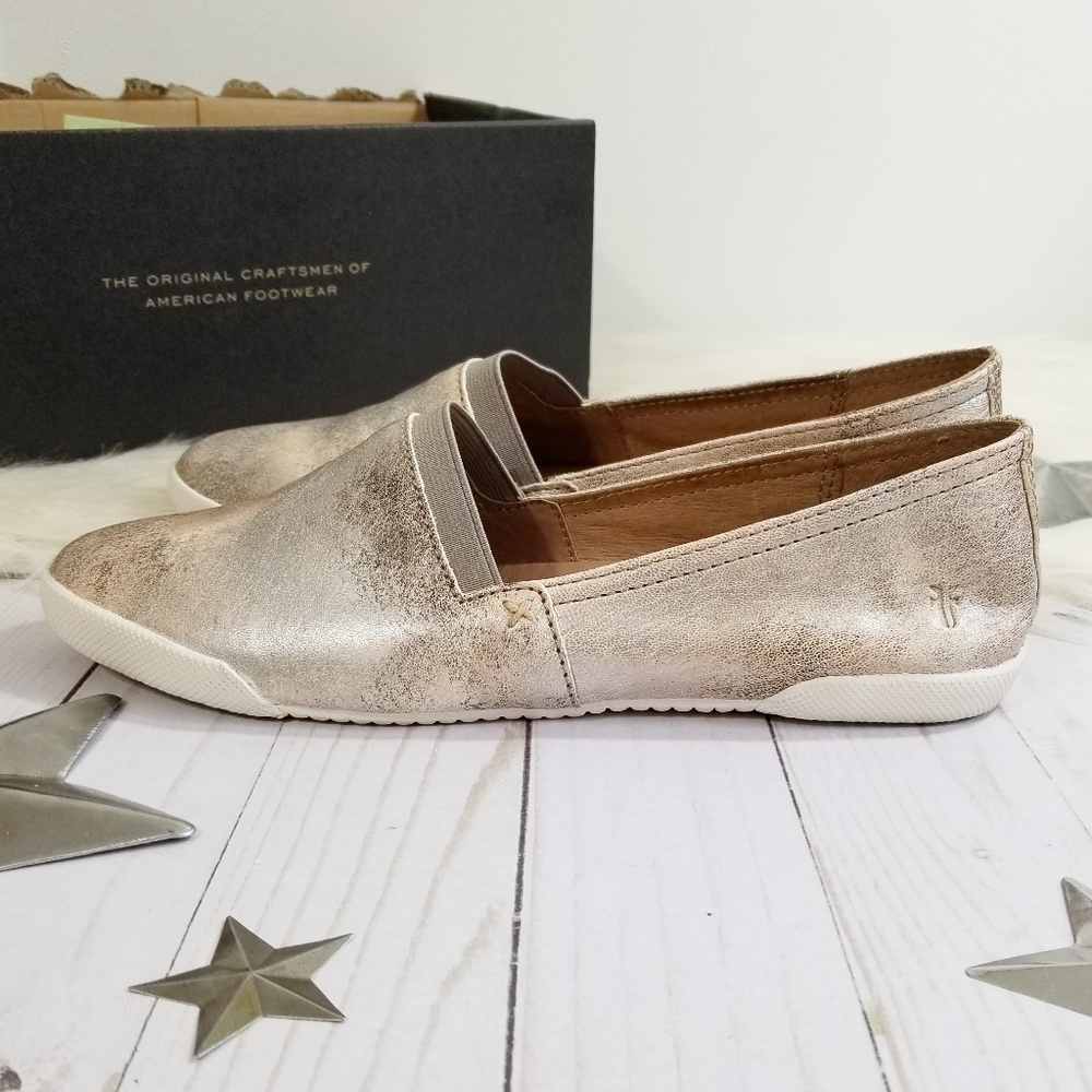 Frye Melanie slip on sneakers metallic moonlight - Picture 2 of 7